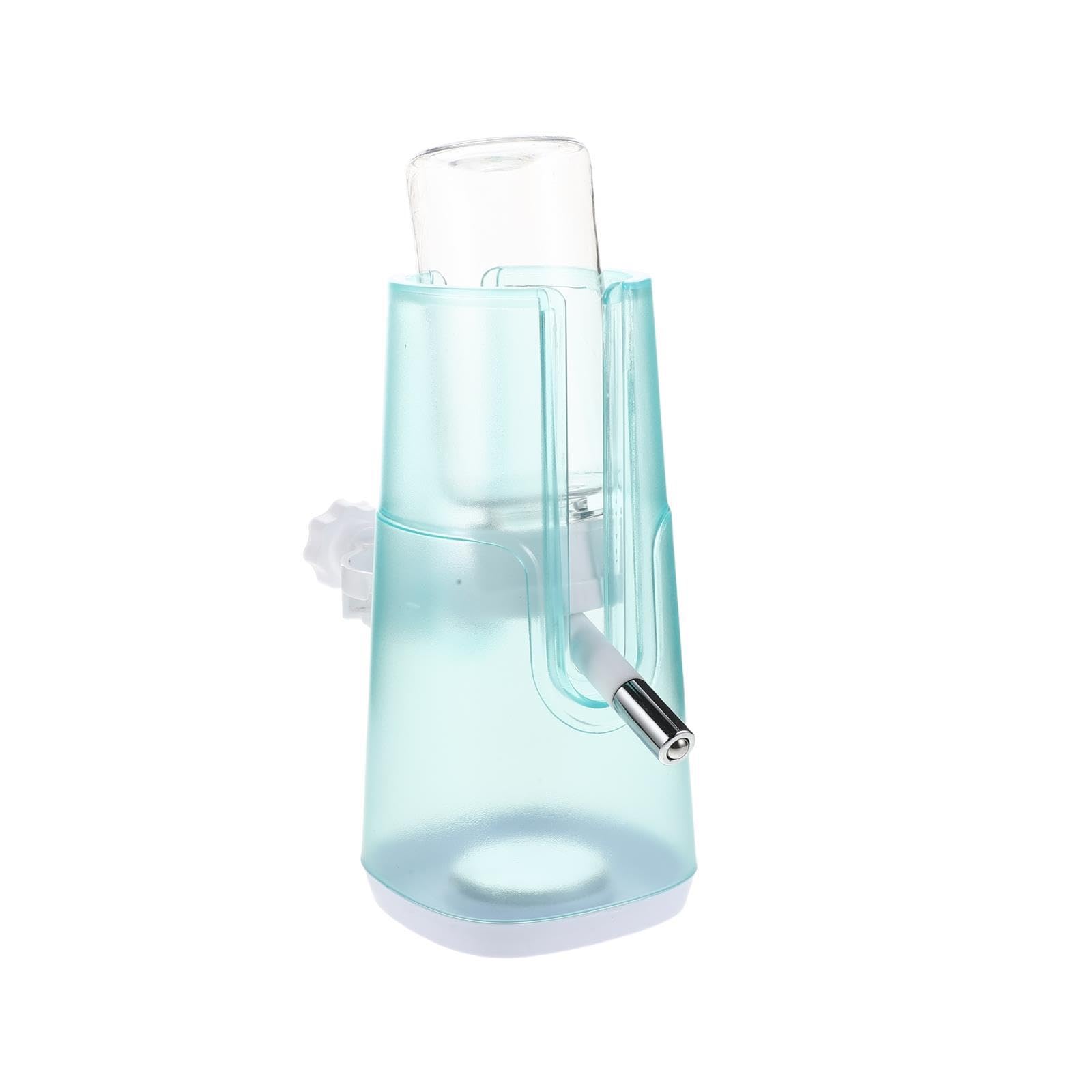 Abbeveratoio per Piccoli Animali 120ml Regolabile Plastico Metallo | Criceti e Conigli, Altezza 6, 5-12, 5cm, Base Appesantita Allargata, Dispenser Automatico