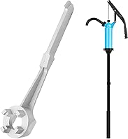 Vista 1 de WILLBOND Bomba de tambor de 55 galones con llave Bung de 5 a 55 galones, herramienta de apertura de bomba de aceite para abrir 10, 15, 20, 30, 55