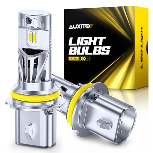 Image of AUXITO 9007 /HB5 LED Light Bulbs, 80000LM 1500% Ultra-Bright, 1:1 Halogen Size, 3 Min Quick Install, IP68 70000H Lifespan, No Flicker, 99% Compatibility, Pack of 2
