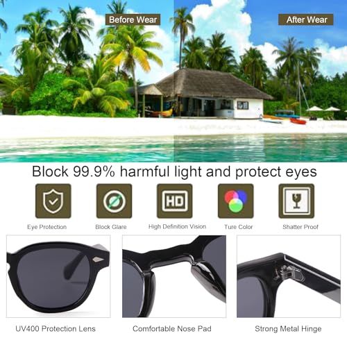 Vintage Retro Round Sunglasses for Men Women Classic Circle Sun Glasses Tinted Fashion Shades4