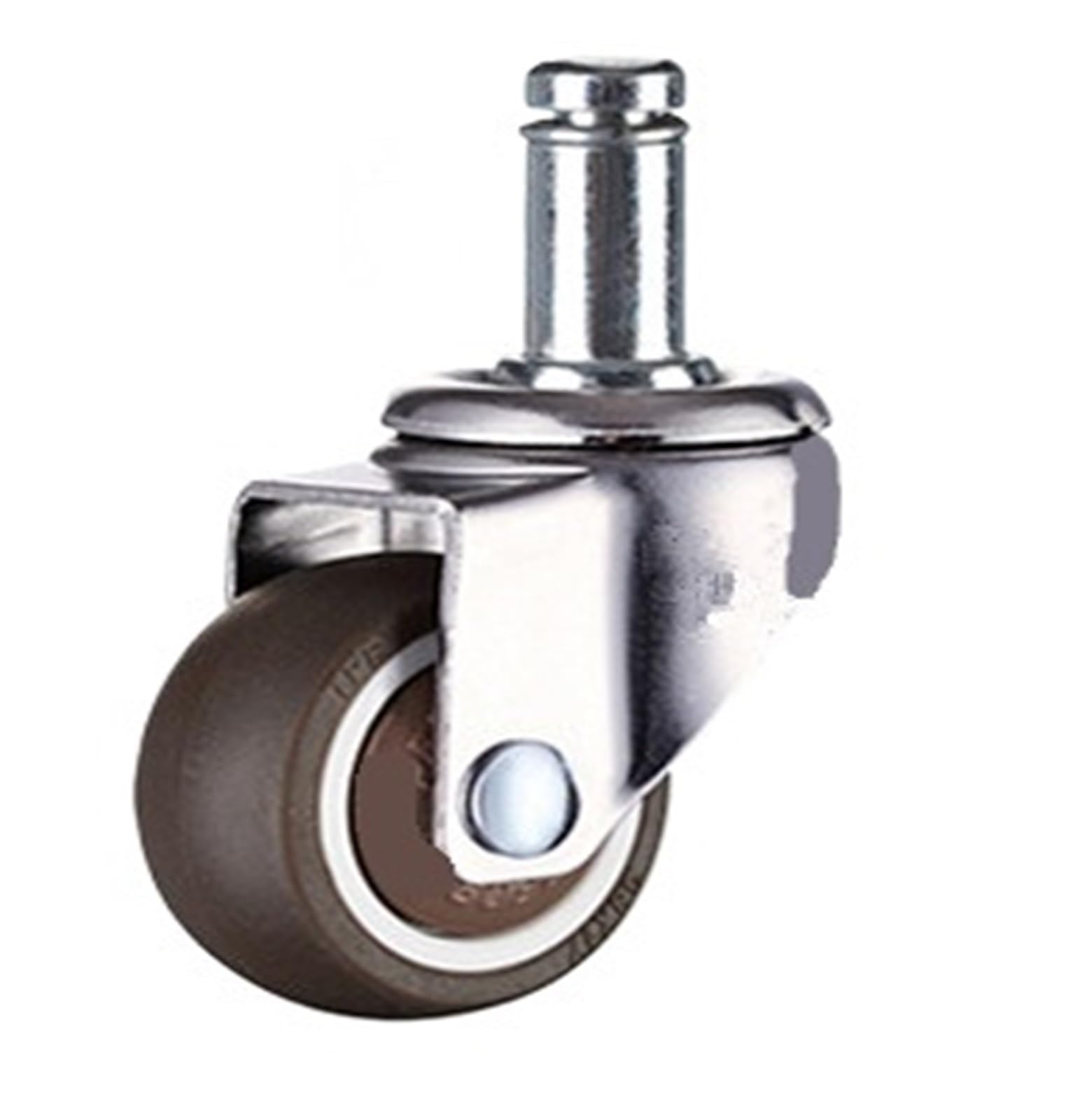 MXXDMOPD 1PCS 1/1.25/1.5/2 inch Furniture casters Rubber Swivel Caster Trolley with Brake(F,1.25 inch)