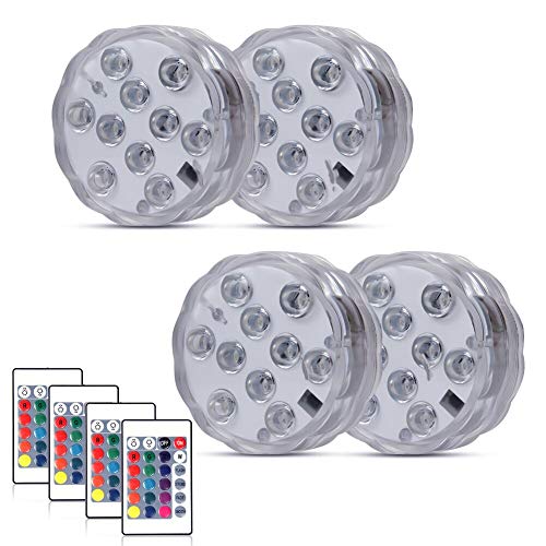 Submersible LED Lights with Remote Control,Underwater Light Waterproof RGB Changing Lights for Pond