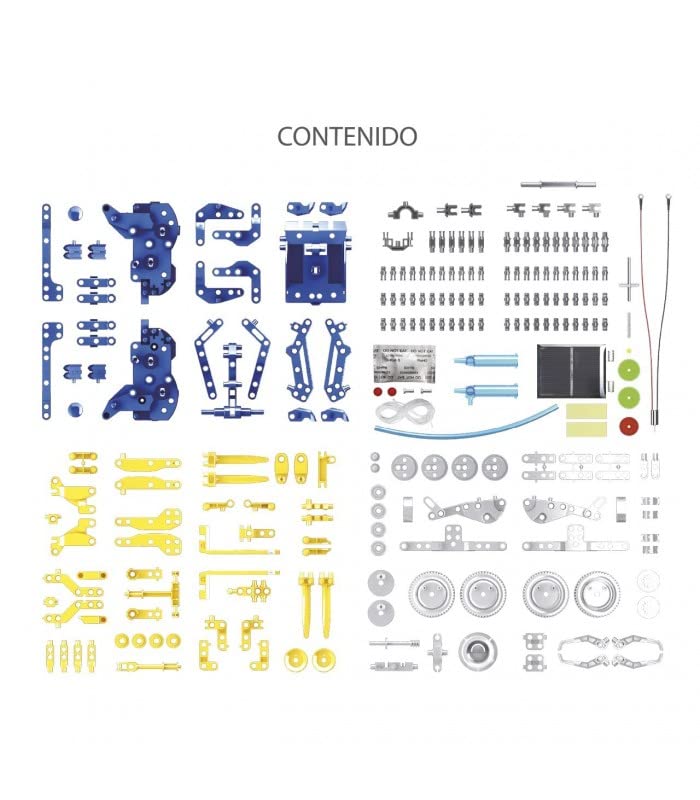 DEQUBE - Robot Solar hidráulico 12en1 - Se transforma en 12 animales diferentes - Multitud de movimientos funcionales - Incluye panel solar, caja de cambios y transmisión hidráulica (Deqube 925D00153)