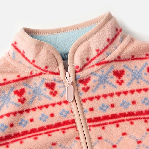 Image of Toddler Boys Girls Fleece Jacket Lightweight Fall Spring 2-12 Years | Soft Anti-Pilling Fleece, Easy Zip-Up, Hand-Warm Pockets, Windproof Stand Collar, Wear Alone or as Layer, Ideal for School