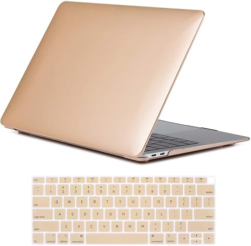 Miniatura 48 de Se7enline Compatible con MacBook Air 15 pulgadas 2025 2024 2023 estuche M4 M3 M2 para Mac Air 15.3-pulgadas Modelo A2941/A3114/A3241 Funda Oro
