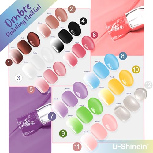 Set de 12 esmaltes de uñas en gel con esponjas y agarrador metálico miniatura 7