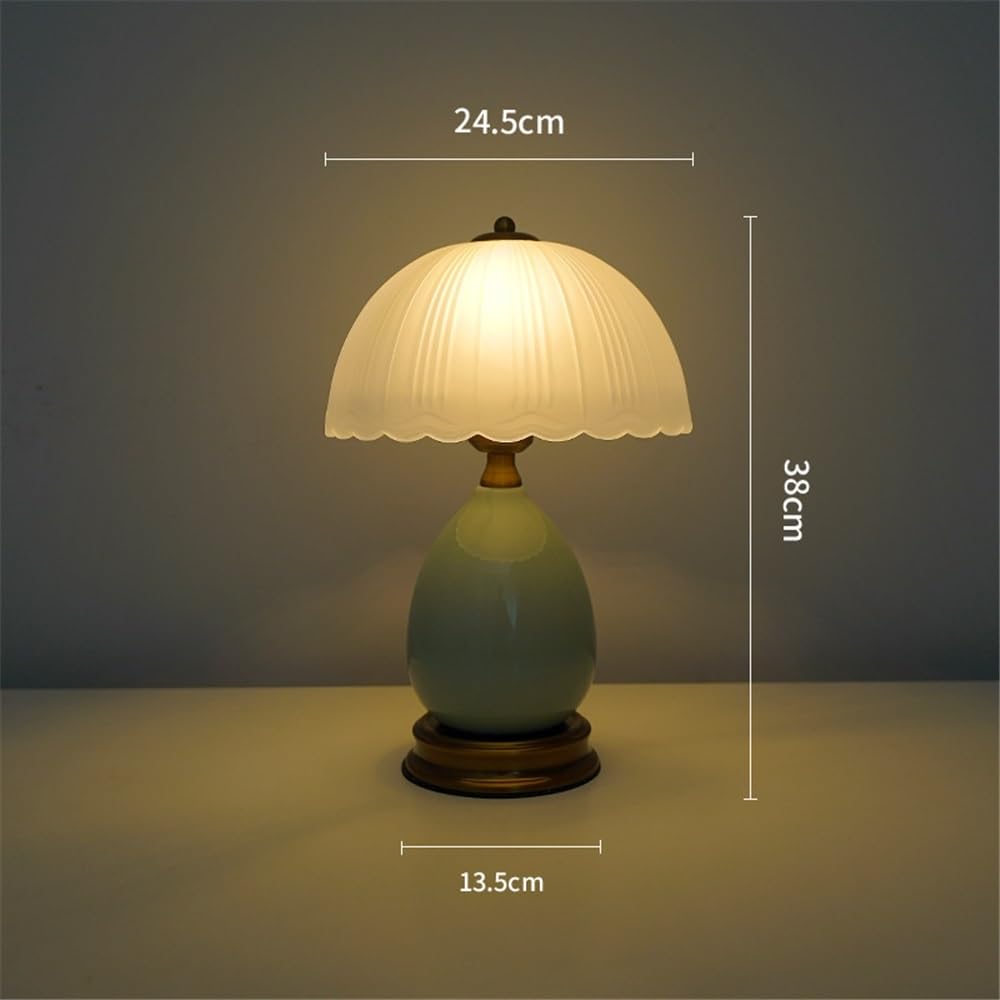 Affascinante Lampada da tavolo retrò imitazione crepata, lampada da comodino for camera da letto, scrivania, studio, luce notturna Arredamento per la casa