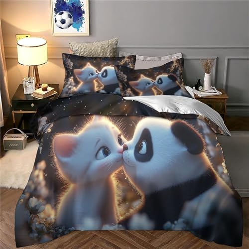 Parure de lit bisous d'animaux mignons pour des nuits douces