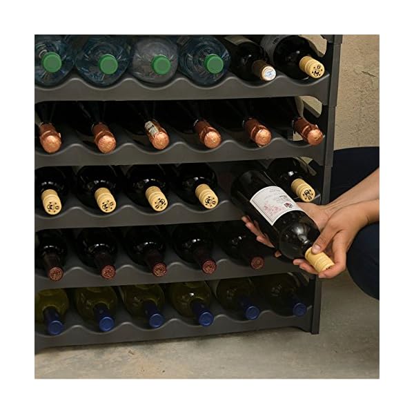 Grizzly Wine Rack for 36 or 72 Bottles Stackable Bottle Shelf - Image 8