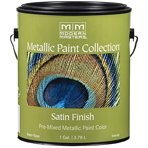 1 gal Modern Masters ME206 Champagne Metallic Paint Collection, Satin Water-Based Decorative Metallic Paint