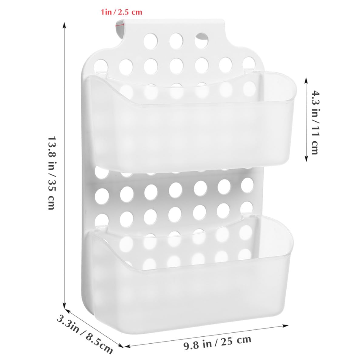 TOYANDONA 2 Stück Duschregal ohne Bohren Doppellagiger Selbstklebender Wand organizer Wasserdichtes Kunststoff Badregal mit Viel Stauraum Einfache Montage Modernes Design für Badezimmer und