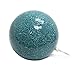 Simple Designs LT3302-TEL 1 Light Mosaic Stone Ball Table Lamp, Teal, 8 x 8 x 7.75
