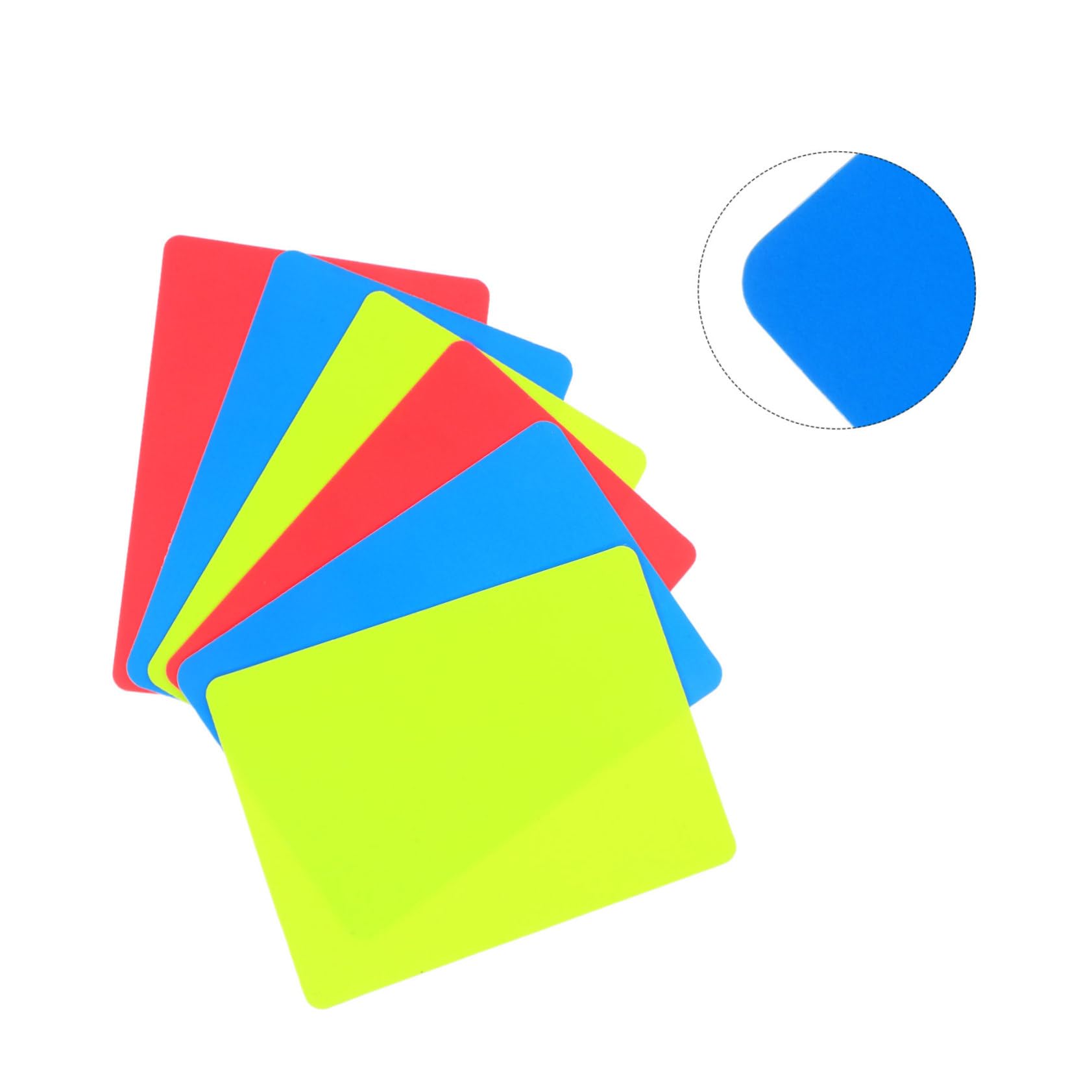SUPVOX Juego De 6 Tarjetas De Árbitro Profesional De Fútbol En PVC con Colores Rojo Amarillo Y Azul para Penalizaciones Oficiales Y Competición Deportiva