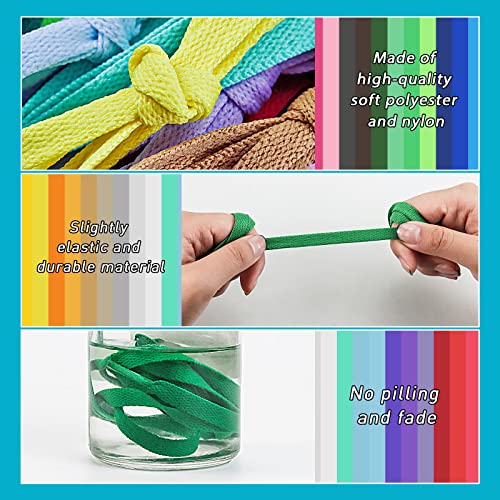 30 Pairs Flat Colored Shoe Laces, 31" 40" 47" 54" Shoelaces Shoe Strings for Sneakers Boots Skate Shoes Sport Shoes3