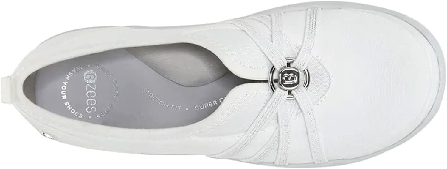 LifeStride BZees Women's Niche Slip-On Comfort Ballet Flat,Bright White,7 Wide - Image 6
