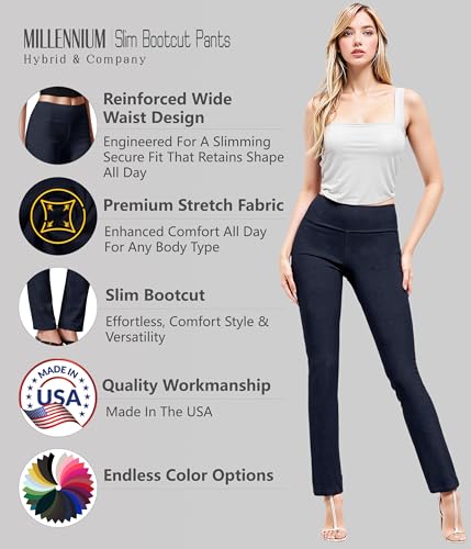 Hybrid & Company Womens Business Millennium Slim Bootcut Pants2