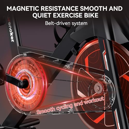 Wenoker Exercise Bike Magnetic APP Compatible, Indoor Cycling Spin Bike for Home Gym Use, Exercise Equipment with LCD Display, Tablet Holder for Cardio Training - Image 4