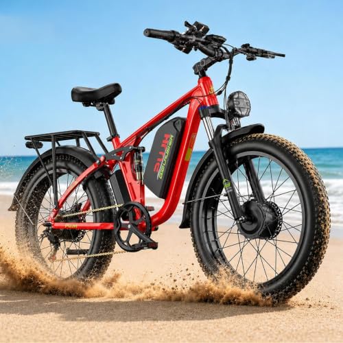 9000W 50MPH Dual Motor E-Bike Up to 110Mi 60V 26" Fat Tire PU266/366 image 3