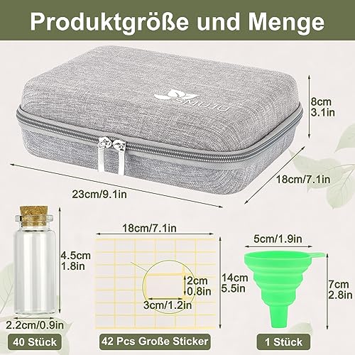 【40 Slots】Saatgut Aufbewahrungsbox, Lagerung von Saatgut, Saatgut Aufbewahrung mit Etiketten Aufklebern und Trichter, Samen Organizer, Seed Storage für Gemüsesamen,Blumensamen (Samen nicht Enthalten)