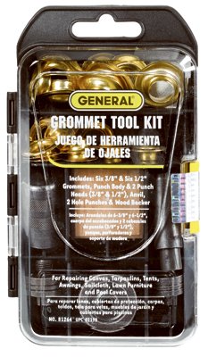 Grommet Kit- Includes 1/2 in. & 3/8 in. Tool Kit with 12-Grommets