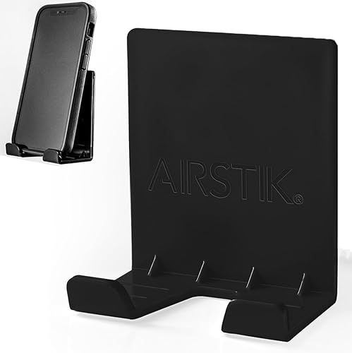 AIRSTIK Soporte para teléfono con soporte de cristal para cuna y taza, reutilizable, impermeable, organizador de almacenamiento para baño, cocina,