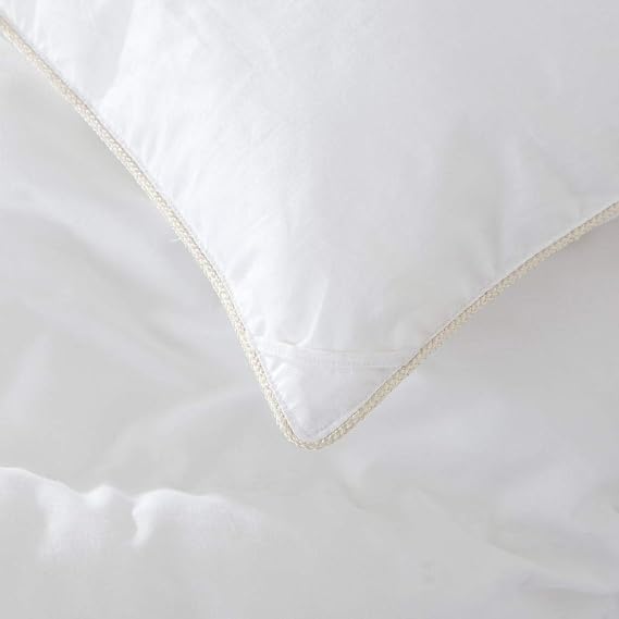 Luxurious Queen Size Goose Down Alternative Comforter, 100 Percent Egyptian Cotton, 750FP, 50Oz, Solid White Down Alt Comforter
