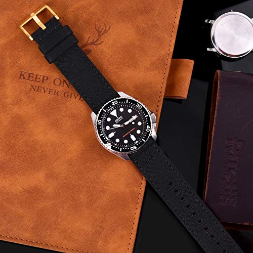 Image of Ritche Christmas Gift Canvas Vintage Quick Release Watch Band 18mm 20mm 22mm 24mm Replacement Watch Straps for Men Women, White Elephant Gifts, Stocking Stuffers for Men, Father's Day gifts