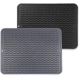 【Fácil de limpiar y almacenar】La alfombrilla de silicona es lavable, no se tiñe, se puede enjuagar directamente o cepillar con agua. Aptas para el lavavajillas. Flexible y liviano, fácil de enrollar, ocupa poco espacio, es conveniente guardarlo y llevarlo.