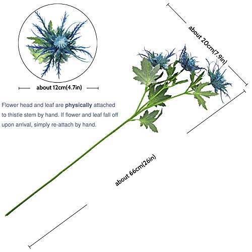 Eryngium artificiel bleu toucher véritable sans entretien