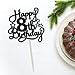 1 Pack Happy 8th Birthday Cake Topper Black Glitter 8th Birthday Cheers to 8 Years Old Birthday Cake Pick for Celebrating Birthday Anniversary Party Cake Decorations Supplies