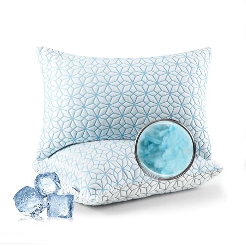 Deodar Oreiller en Mousse à Mémoire de Forme 40x60 cm, Lot de 2, Ergonomique, Effet Rafraîchissant Longue Durée, Antibactérien, Doux & Respirant, pour...
