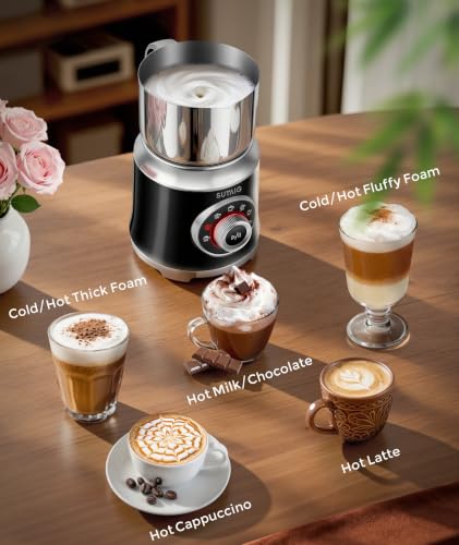 Image of Milk Frother, 27oz All-in-1 Milk Steamer and Frother for Coffee, Variable Froth Thickness, Hot & Cold Foam Milk Warmer with Temperature Control
