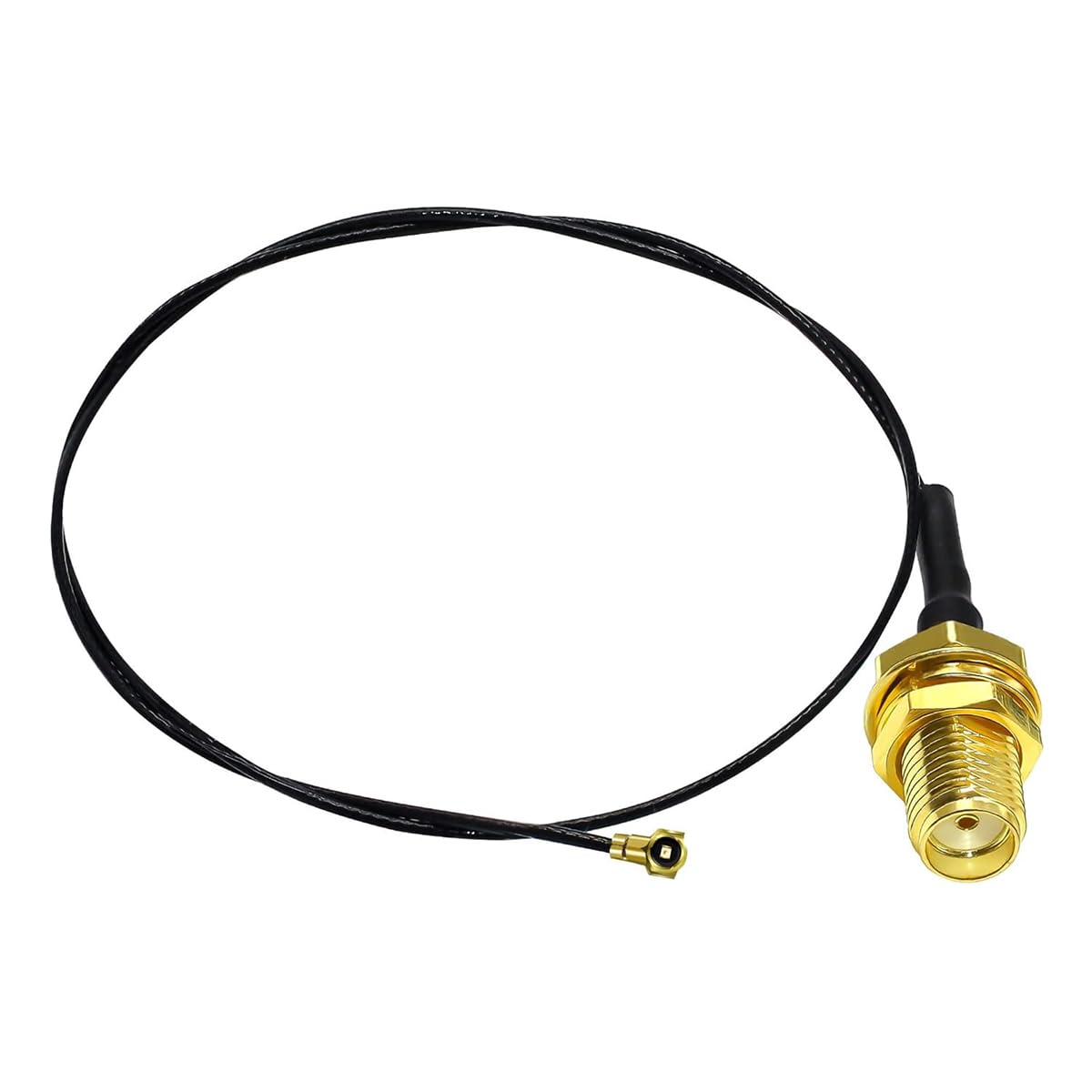 DollaTek 5 szt. 20 cm / 7,8 cala U.FL Mini PCI do odwrotnej biegunowości SMA Pigtail antena WiFi kabel ipx do SMA Pigtail kabel WiFi adapter antenowy FPV transmiter - zewnętrzny spiralny otwór