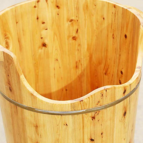 Bañera de pies de madera maciza natural 40x50cm miniatura 2