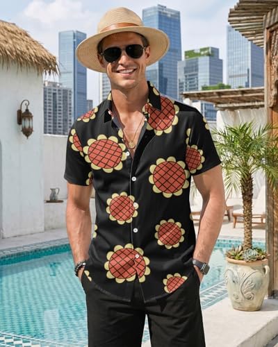 Image of 99TIMORO Movie Characters Hawaiian Shirt for Men Short Sleeve Top