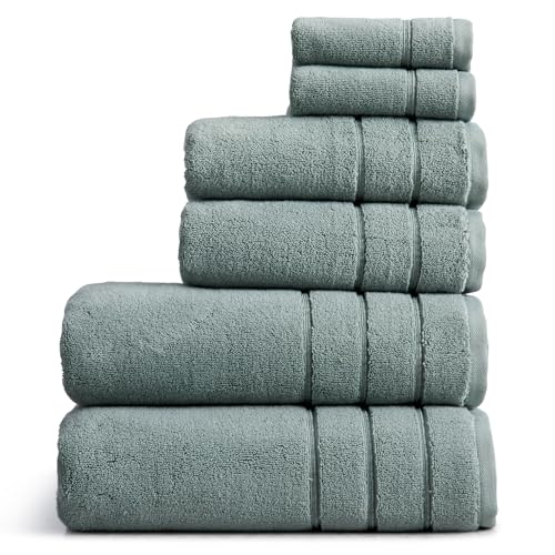 Springtree Home Luxury Turkish Cotton Bath Towels Set | 100% Turkish Cotton | Premium Bath Towels | Ultra Soft Thick Plush & Highly Absorbent | Luxury Hotel & Spa Bathroom Towels | Chinois Green