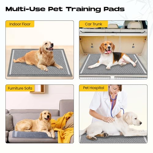 Image of Pee Pads for Dogs 30 inchx36 inch Charcoal Puppy Pads 50 Counts Small Disposable Activated Carbon Super Absorbent Full Edge-Wrapping Pee Pads Odor-Control Training Pads for Doggie Cats Rabbits