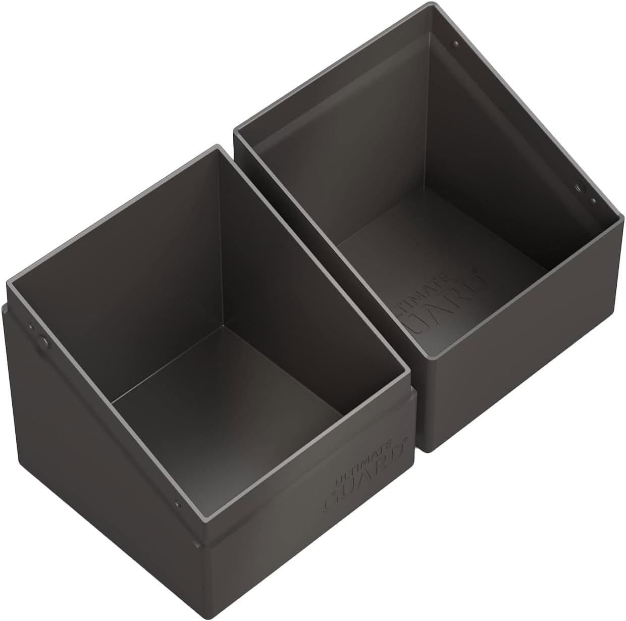 Ultimate Guard Boulder Solid 100+, Deck Case for 100 Double-Sleeved TCG Cards, Grey, Secure & Durable Storage for Trading Card Games, No Transparency
