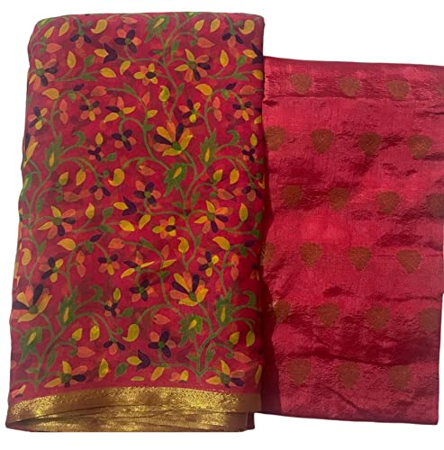 Women's Chiffon Saree With Blouse Piece