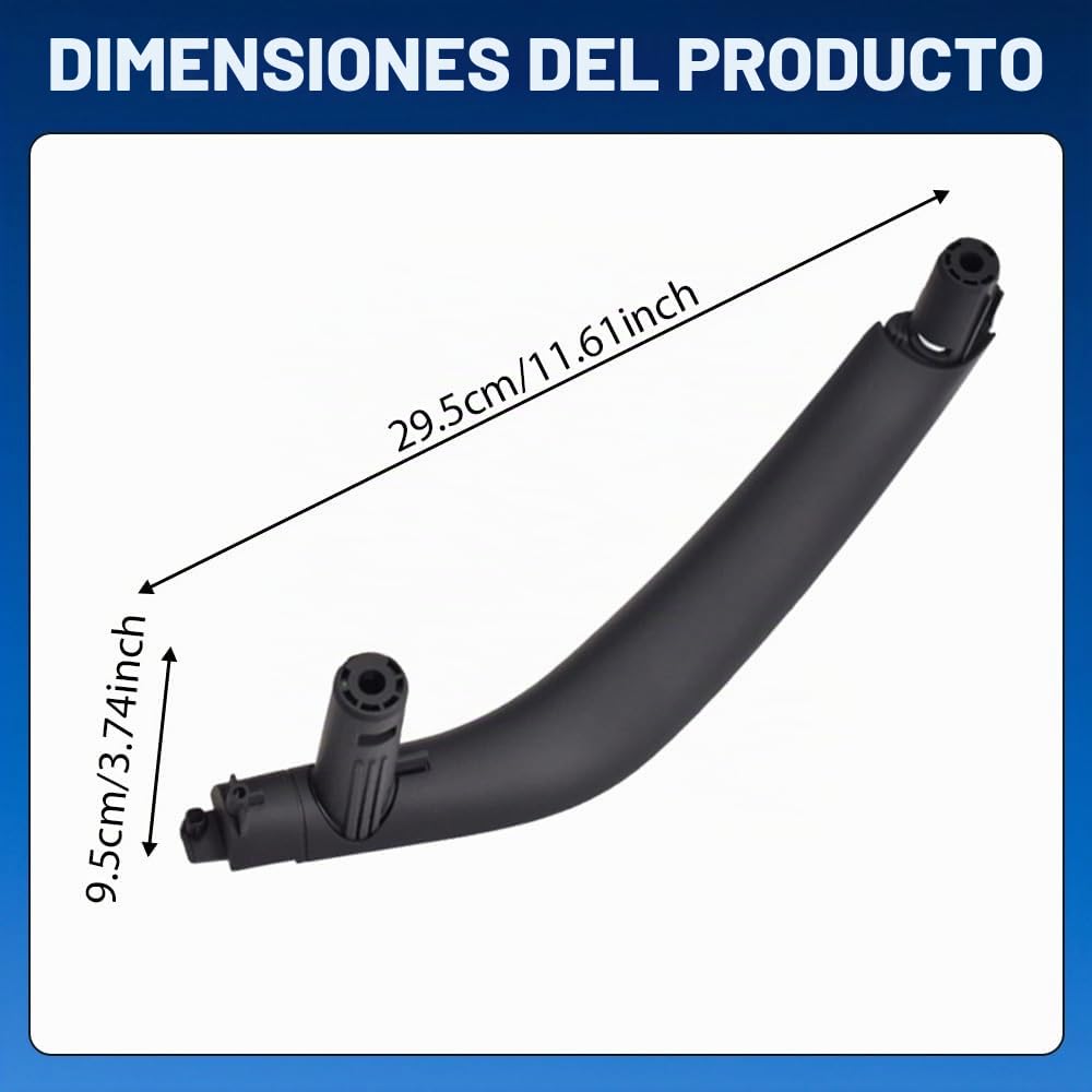 Tirador interior de repuesto para puerta interior de coche, compatible con BMW X5 F15 X6 F16 2015-2018 51417292243 5141 7292 243 51417292244 negro