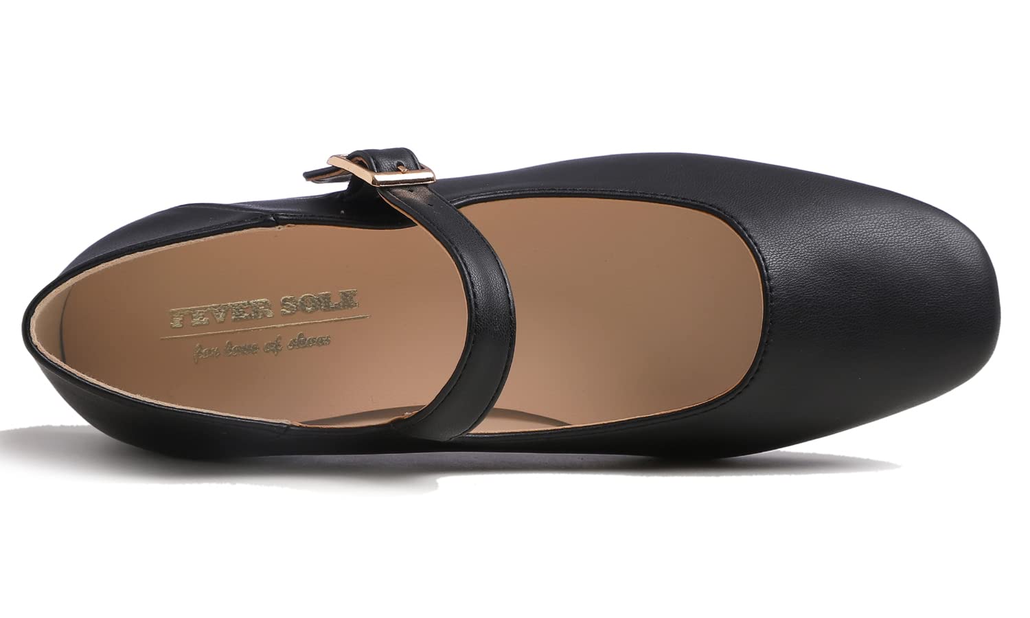 Feversole Mary Jane Halbschuhe,Flach Freizeit Tanzschuhe