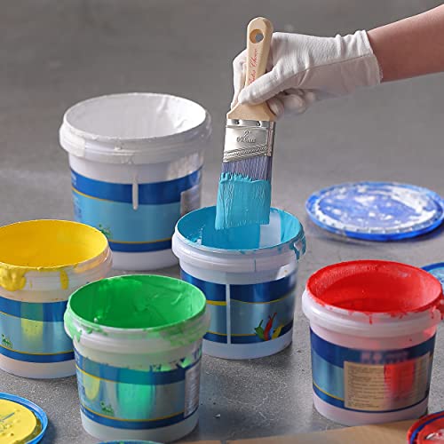 Bates- Paint Brushes, 6 Pack, Treated Wood Handle, Paint Brushes for Walls, Stain Brush, Wall Paint Brushes, Paint Brush, Furniture Paint Brush, Paint Brushes for Painting Walls, Painting Brush - Image 9