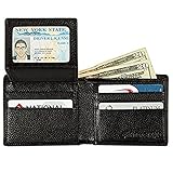 RFID Blocking Stylish Genuine Pebbled Leather Wallet for Men, RFID Wallet