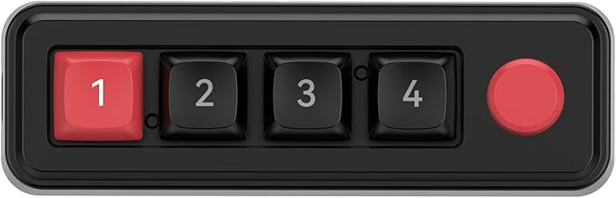 4 Keys Small Keypad Gaming Keyboard with 4 Programmable Keys and Vivid Color LED Effect Double USB C Port