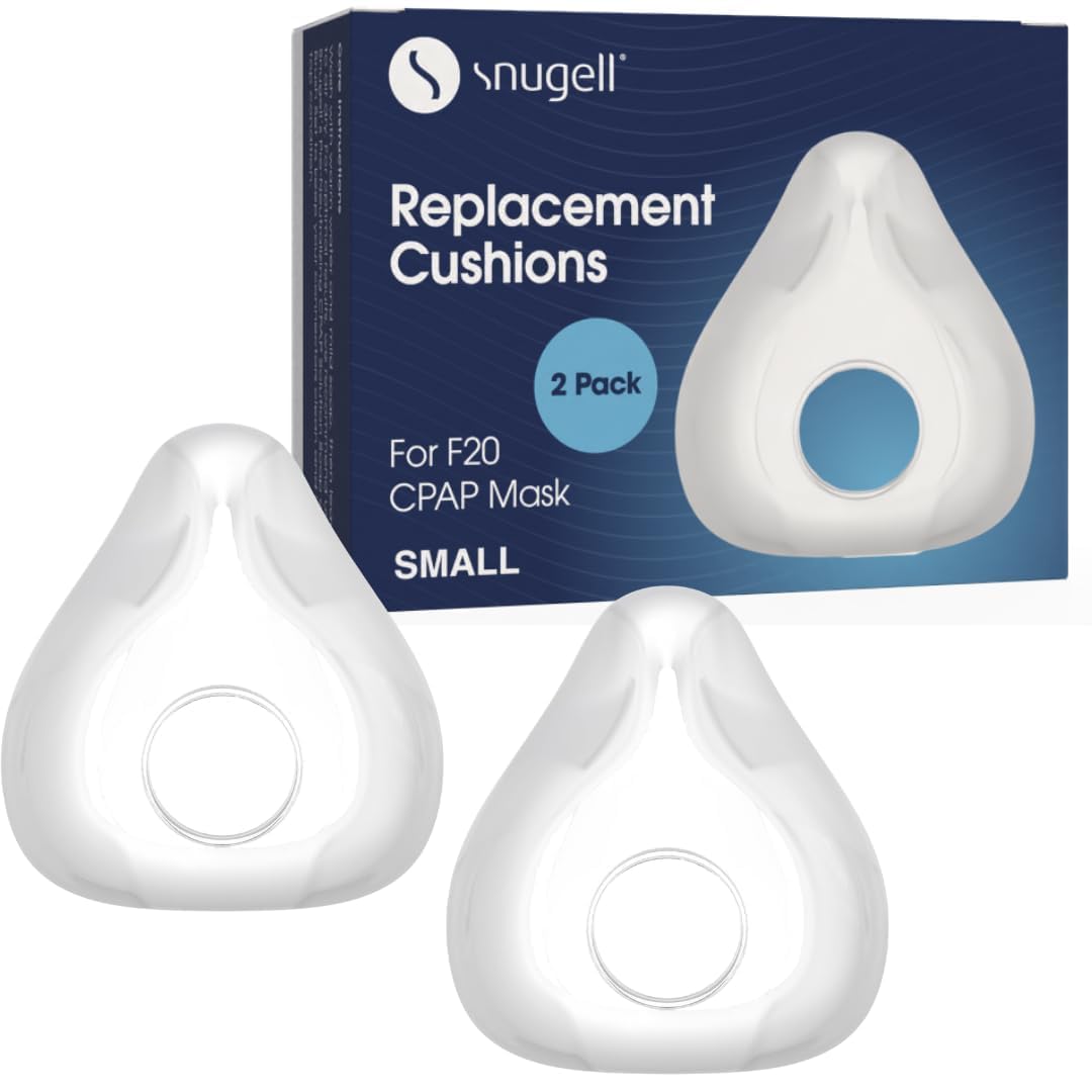 Airfit F20 Replacement Cushion - 2 Pack - for F20 Full Face CPAP Mask - Soft & Secure Seal - Reduces Pressure Points & Minimize Mask Leaks (Large)