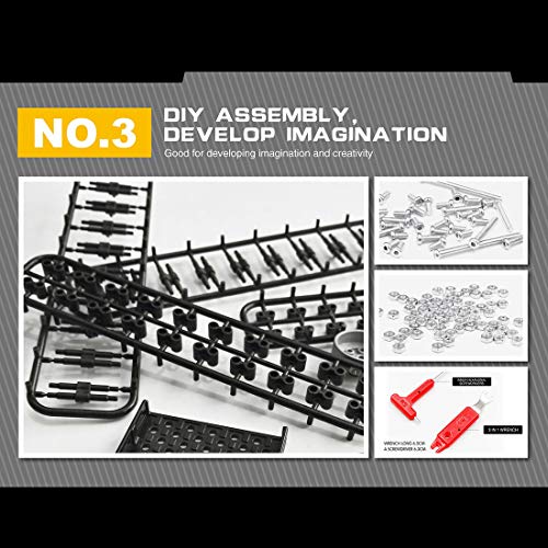 12che Panzer Spielzeug Set, 952 Stücke 1:16 Metall Panzer Ferngesteuert, Panzer Modellbausatz für Kinder und Erwachsene – Bild 3