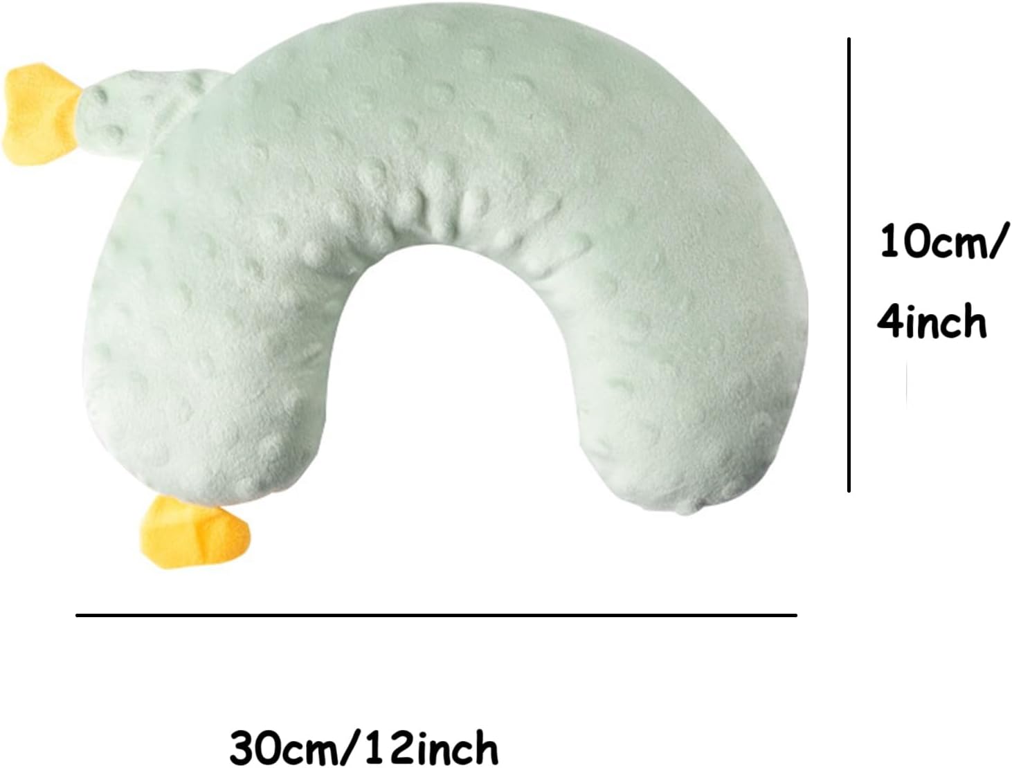 Cat Dog Travel Pillow – U-Shaped Pet Neck Support with Cute Cat Ears – Soft Grey Minky Dot Plush for Small Pets