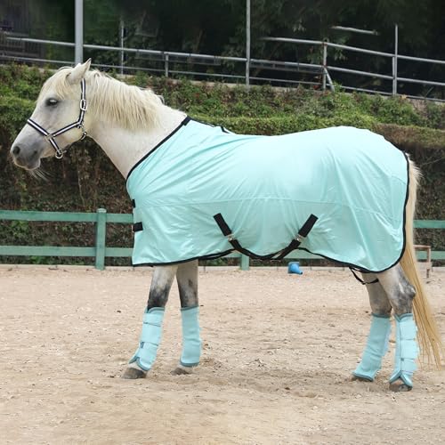 Image of Horse Fly Boots, Mesh Fly Boots for Horse Set of 4, Equine Leg Protection