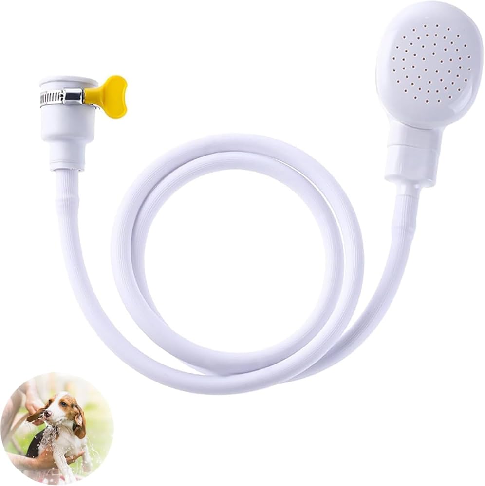 Pet Shower Spray Head Hose Push On Bath Tub Sink Faucet Attachment Washing Hair Hairdresser