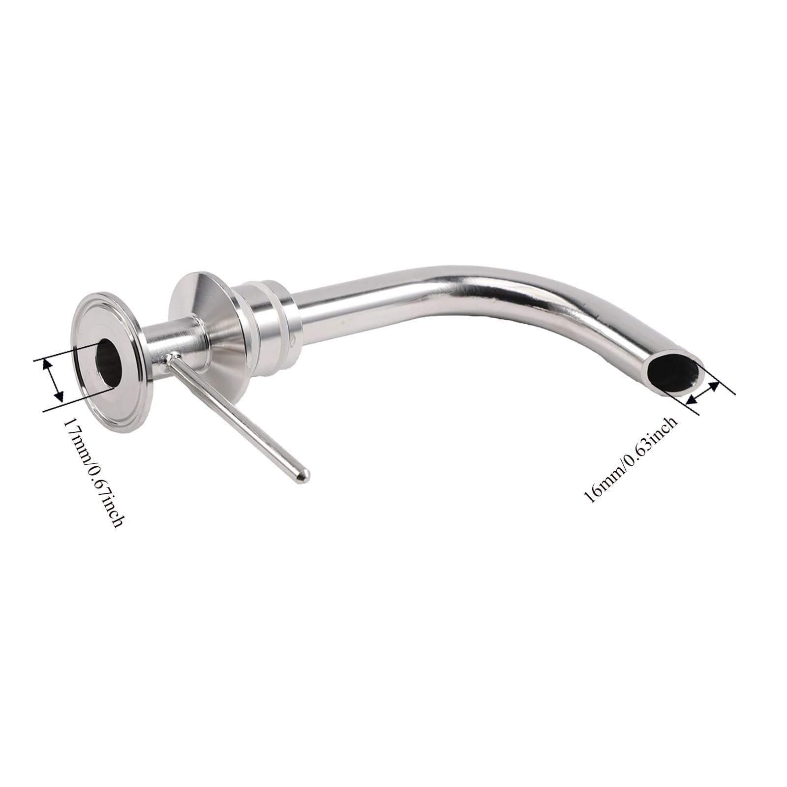 Drehbarer Edelstahl-Racking-Arm mit Dual-O-Ringen, konisches Fermenter-Zubehör für Heimbrauen, perfekt für einfache Übertragung und Klarheit